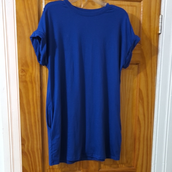 SHEIN Dresses & Skirts - SHEIN Vibrant Blue T-Shirt Dress